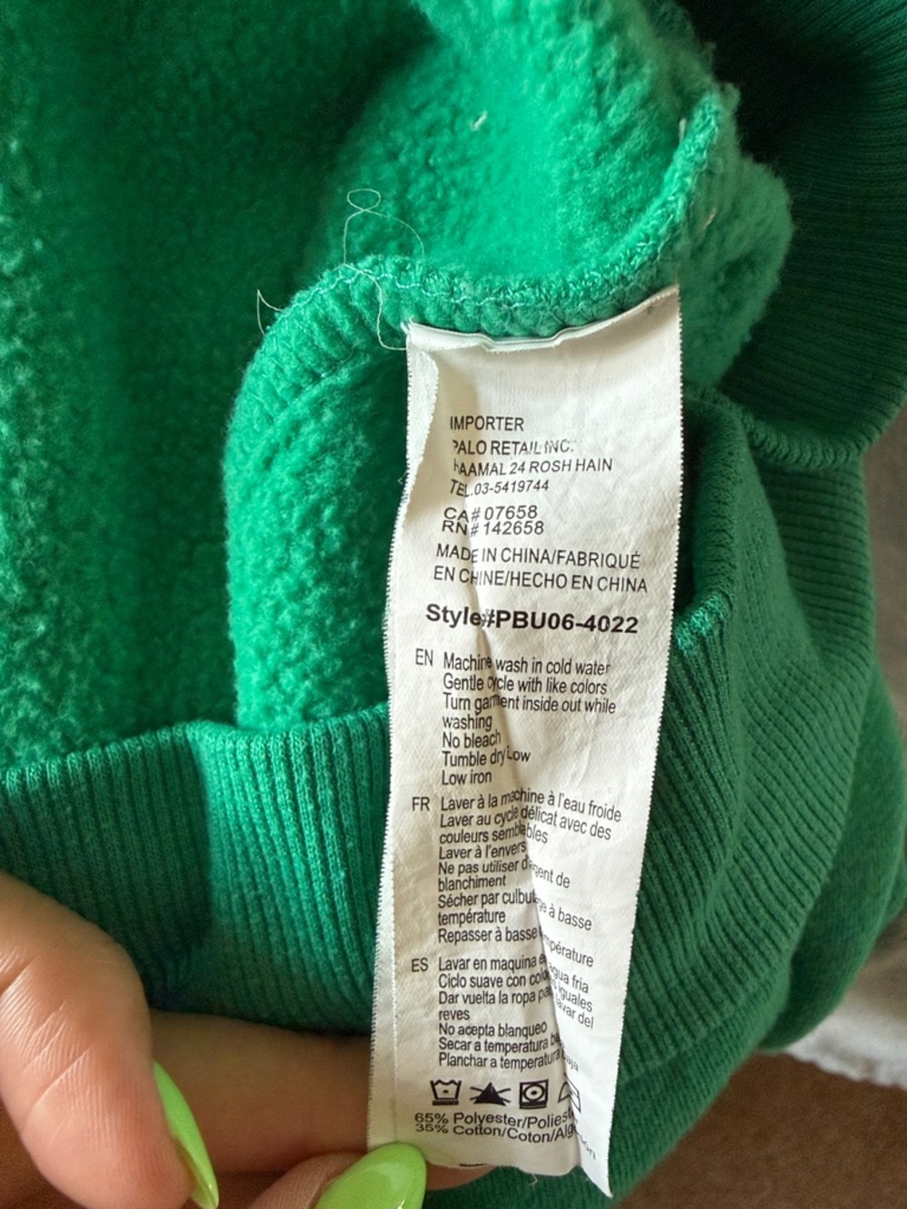 PLAYBOY Emerald Green Logo Pullover Hoodie - Picture 7 of 7